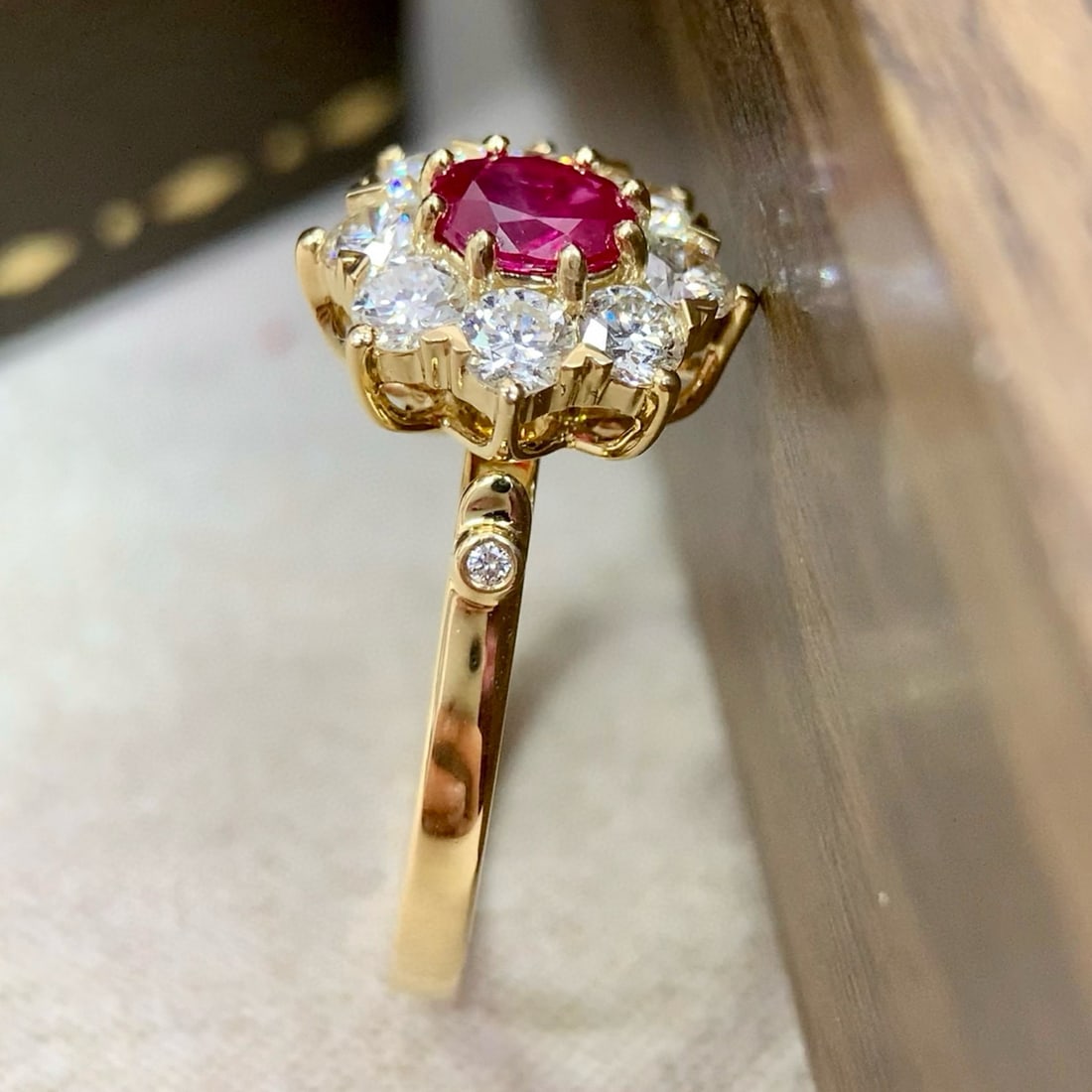 14k Gold 1.39 Ctw Natural Ruby & Diamond Ring/pendant( Without Chain ) - 2
