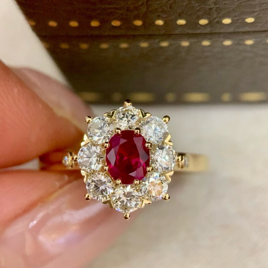 14k Gold 1.39 Ctw Natural Ruby & Diamond Ring/pendant( Without Chain ) - 5