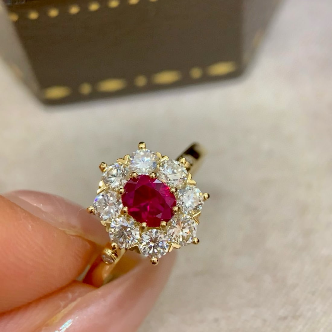 14k Gold 1.39 Ctw Natural Ruby & Diamond Ring/pendant( Without Chain ) - 8