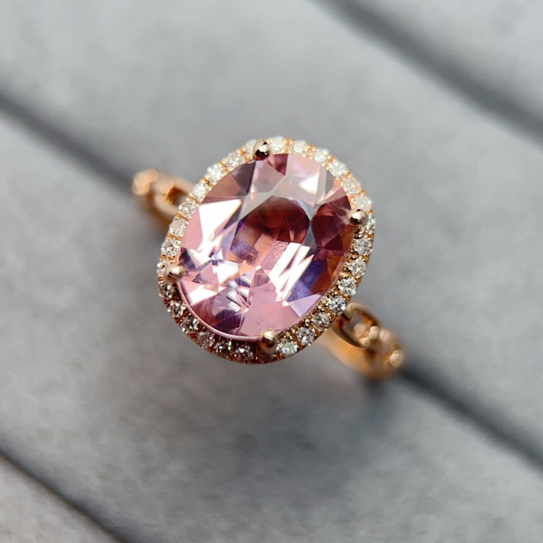 14k Gold 2.7 Ct Natural Tourmaline & Diamond Ring - 5