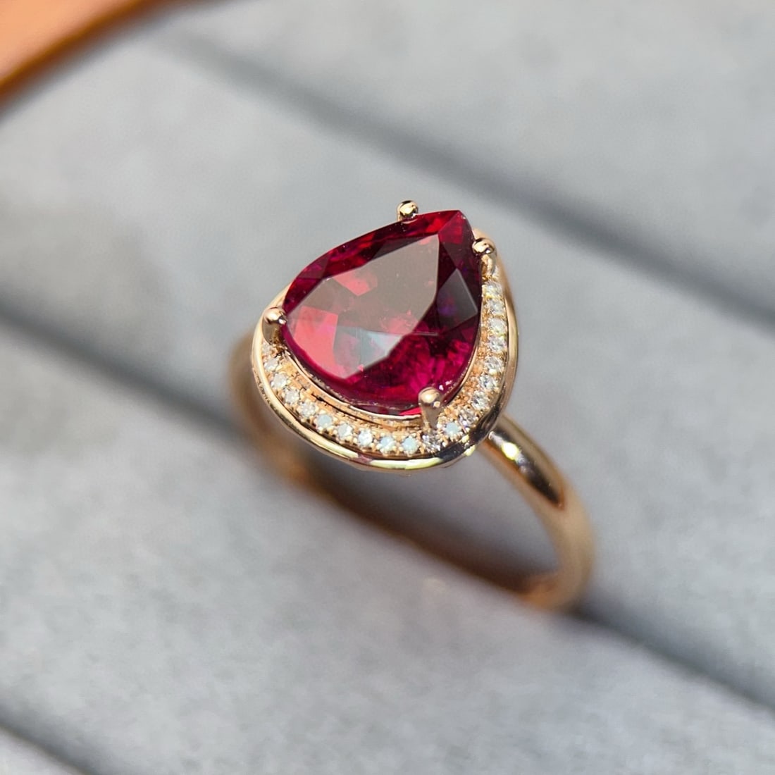 14k Gold 3.41 Ct Natural Tourmaline & Diamond Ring - 3