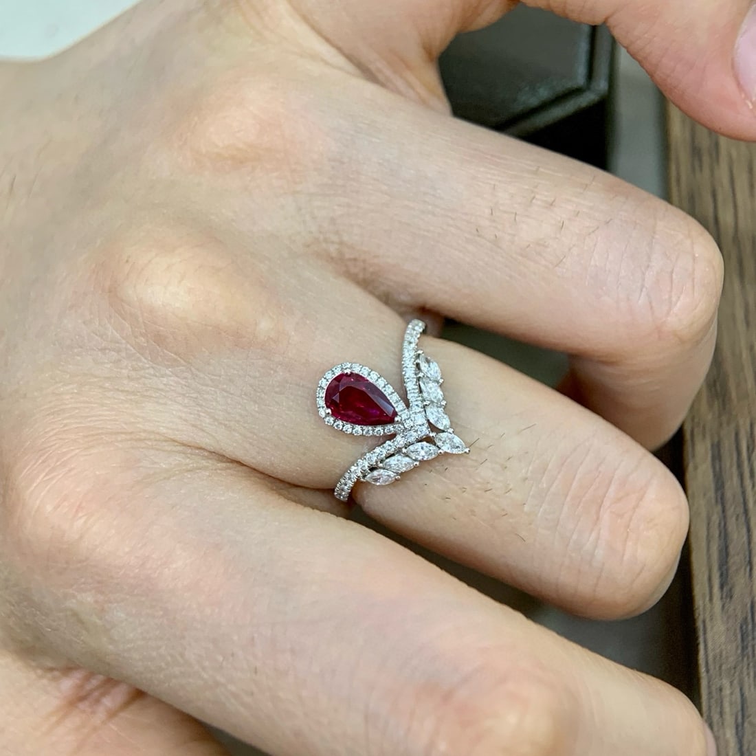 14k Gold 1.22 Ctw Natural Ruby & Diamond Ring - 4