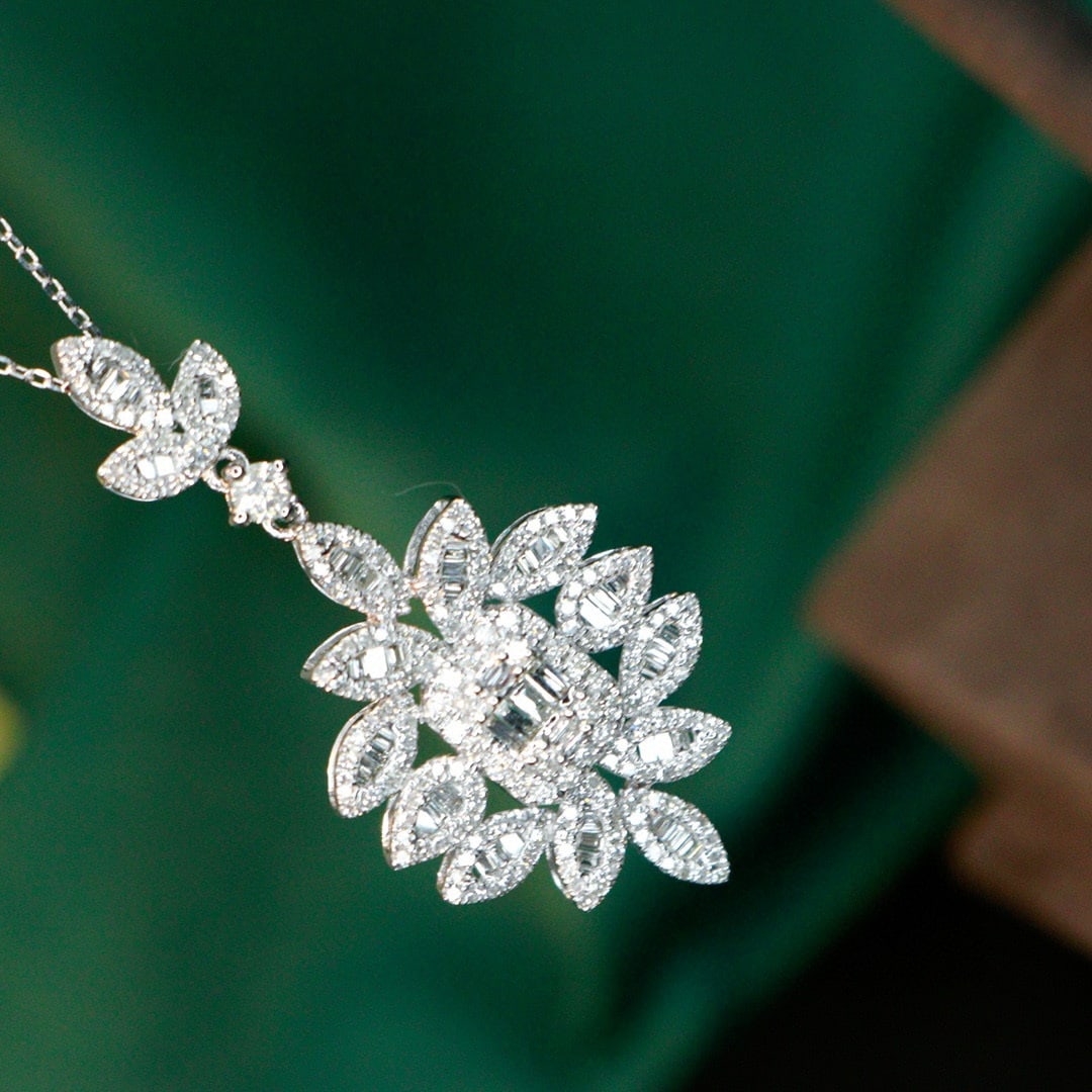 14k Gold 1.2 Ct Natural H Diamond Pendant( Without Chain ) - 4