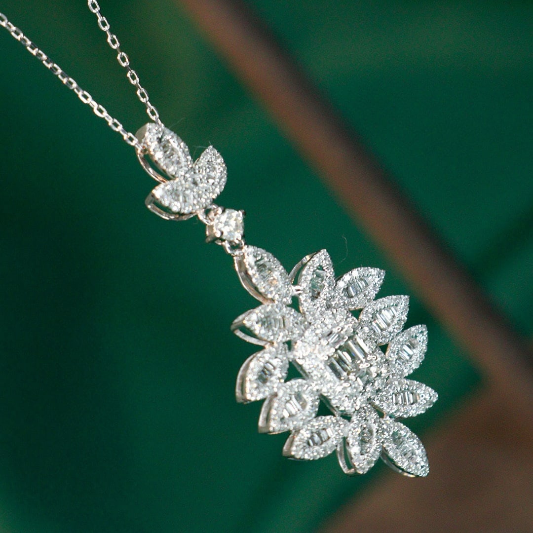 14k Gold 1.2 Ct Natural H Diamond Pendant( Without Chain ) - 5