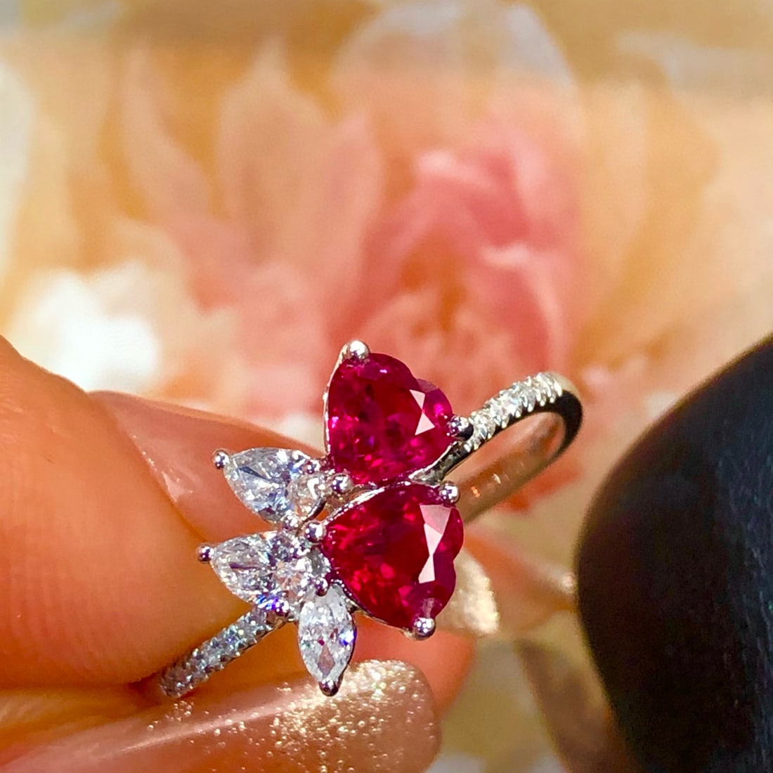 14k Gold 1.2 Ct Natural Ruby & Diamond Ring - 3