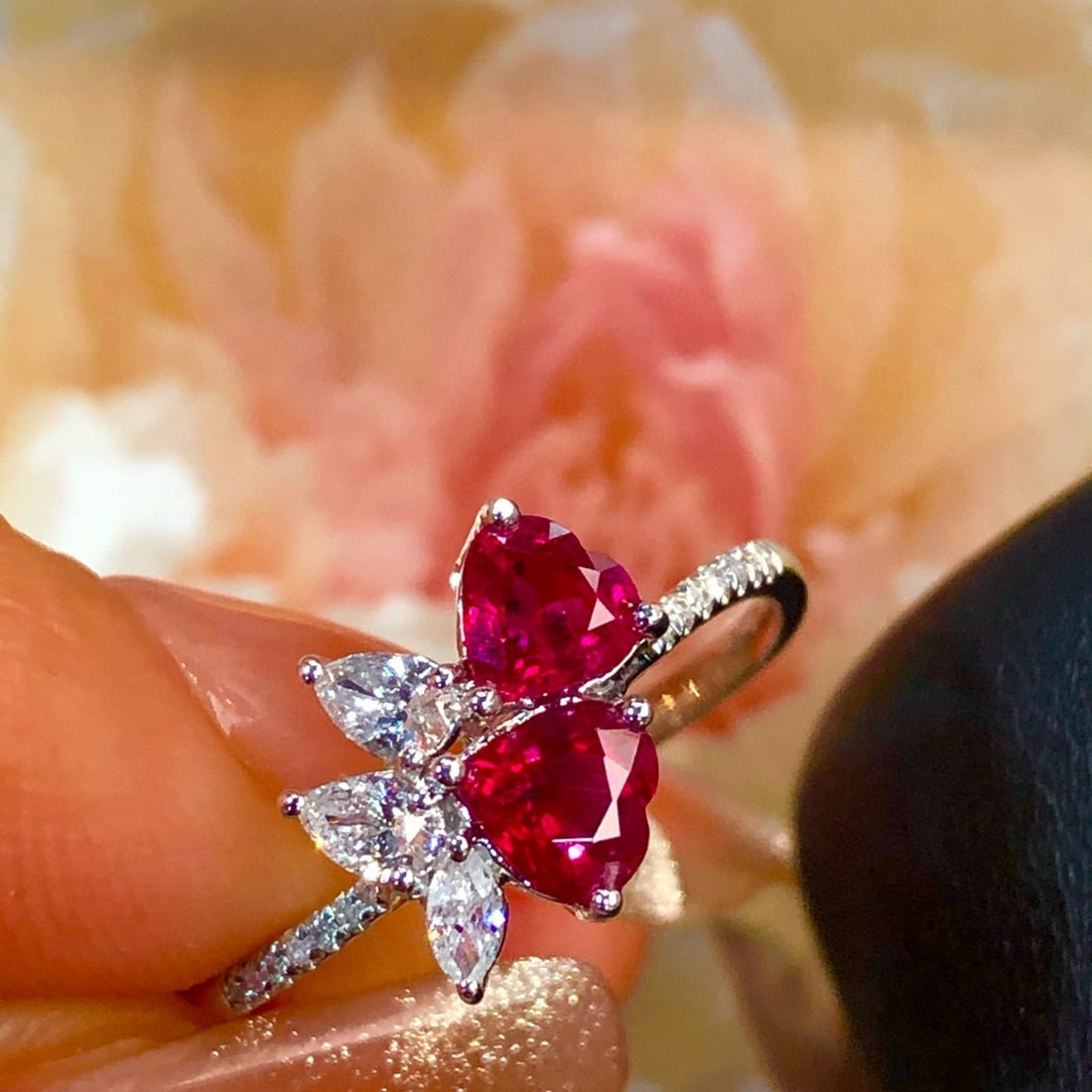 14k Gold 1.2 Ct Natural Ruby & Diamond Ring - 4