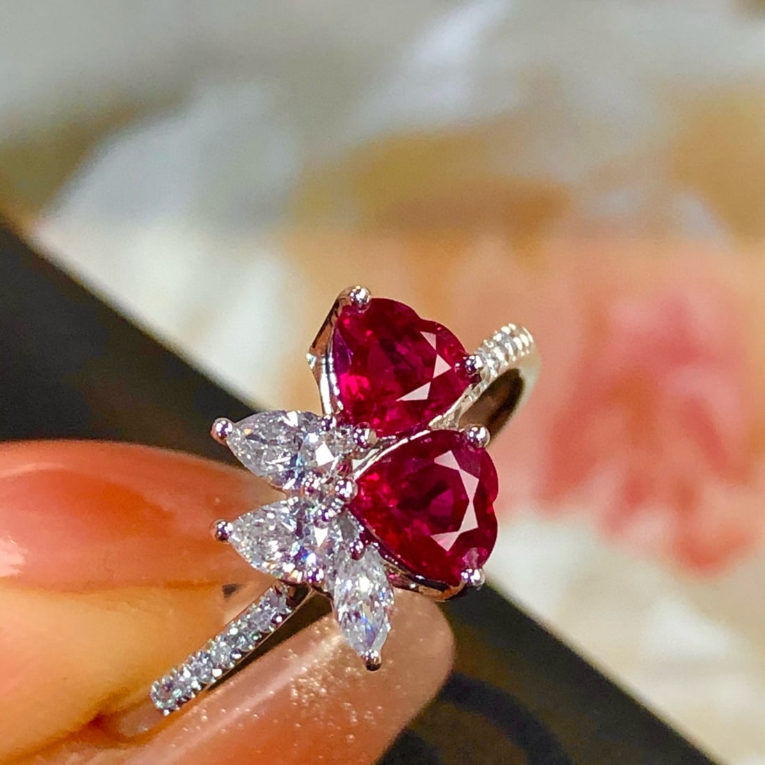 14k Gold 1.2 Ct Natural Ruby & Diamond Ring - 5