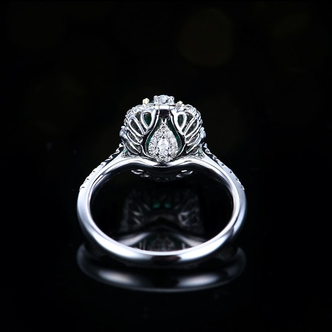 14k Gold 1.61 Ctw Vivid Green Natural Emerald & Diamond Ring/pendant( Without Chain ) - 3