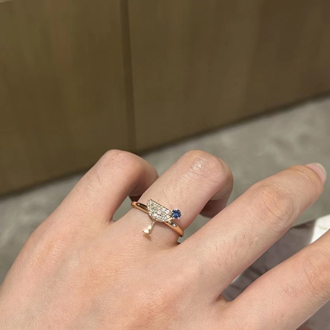14k Gold 0.40 Ctw Natural Sapphire & Diamond Ring - 2