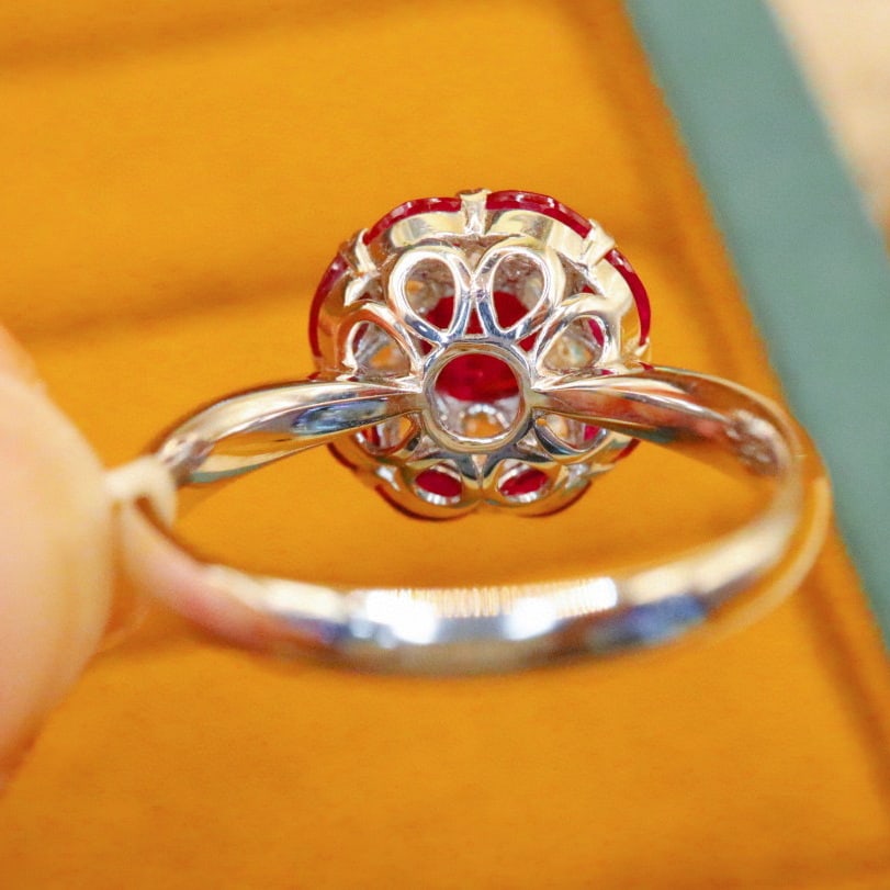 14k Gold 1.53 Ctw Natural Ruby & Ruby Ring - 3