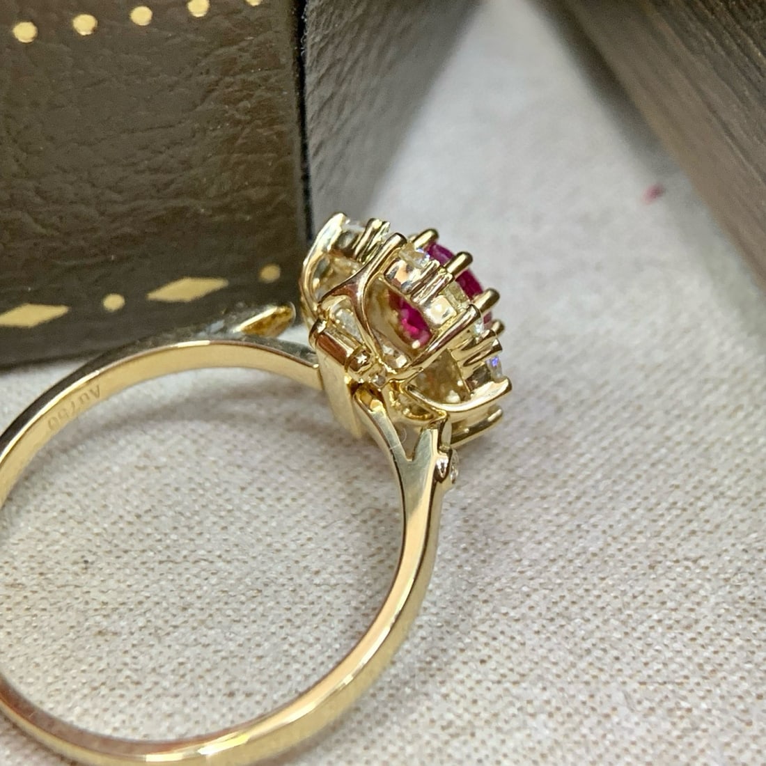 14k Gold 1.15 Ctw Natural Ruby & Diamond Ring/pendant( Without Chain ) - 4