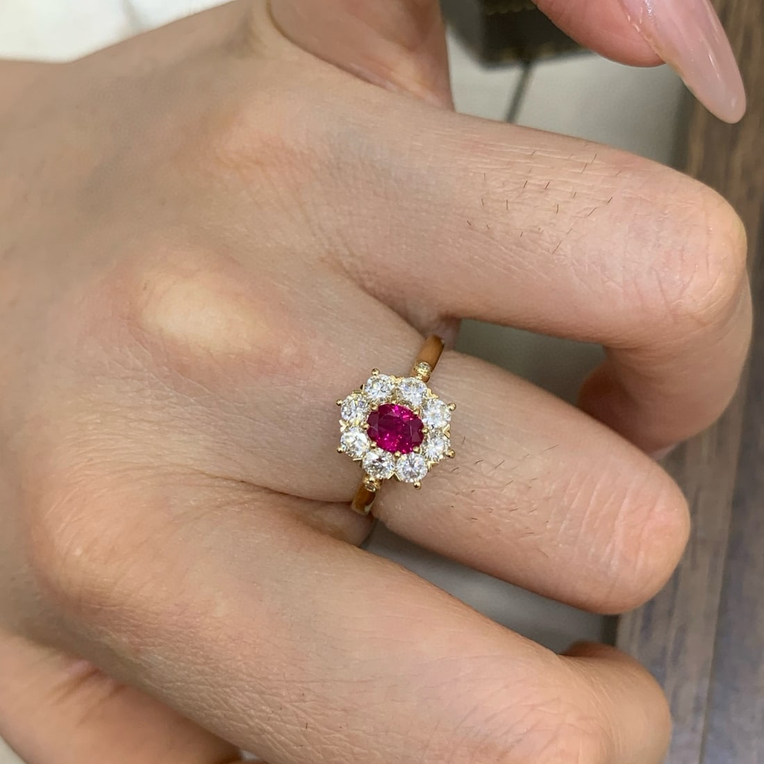 14k Gold 1.15 Ctw Natural Ruby & Diamond Ring/pendant( Without Chain ) - 7