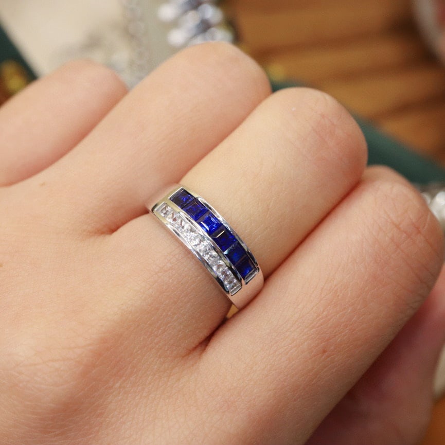 14k Gold 1.53 Ctw Natural Sapphire & Sapphire Ring - 3