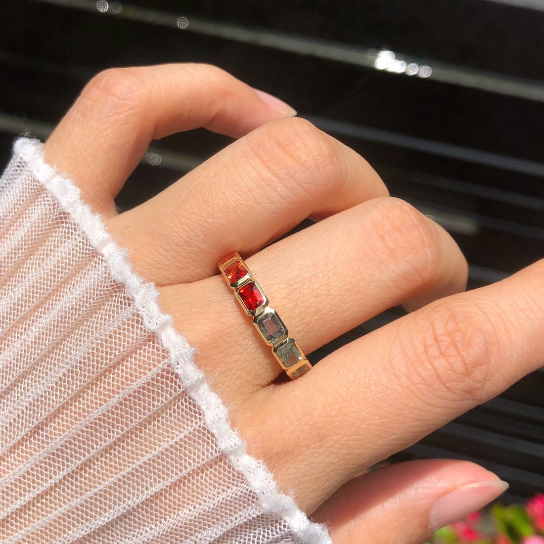 14k Gold 3.17 Ct Natural Sapphire Ring - 4