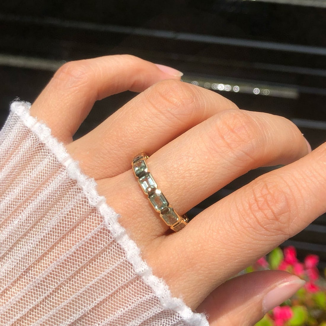 14k Gold 3.17 Ct Natural Sapphire Ring - 5
