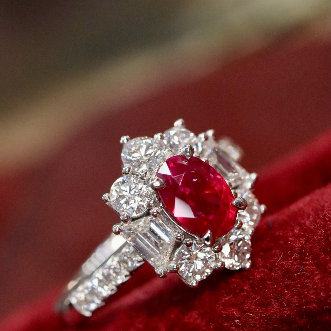 14k Gold 2.36 Ctw Natural Ruby & Lab Grown Diamond Ring - 2