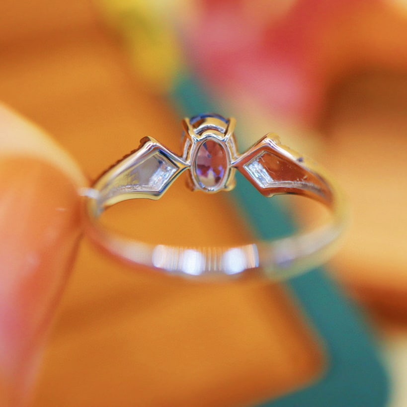 14k Gold 1.25 Ctw Natural Sapphire & Diamond Ring - 5