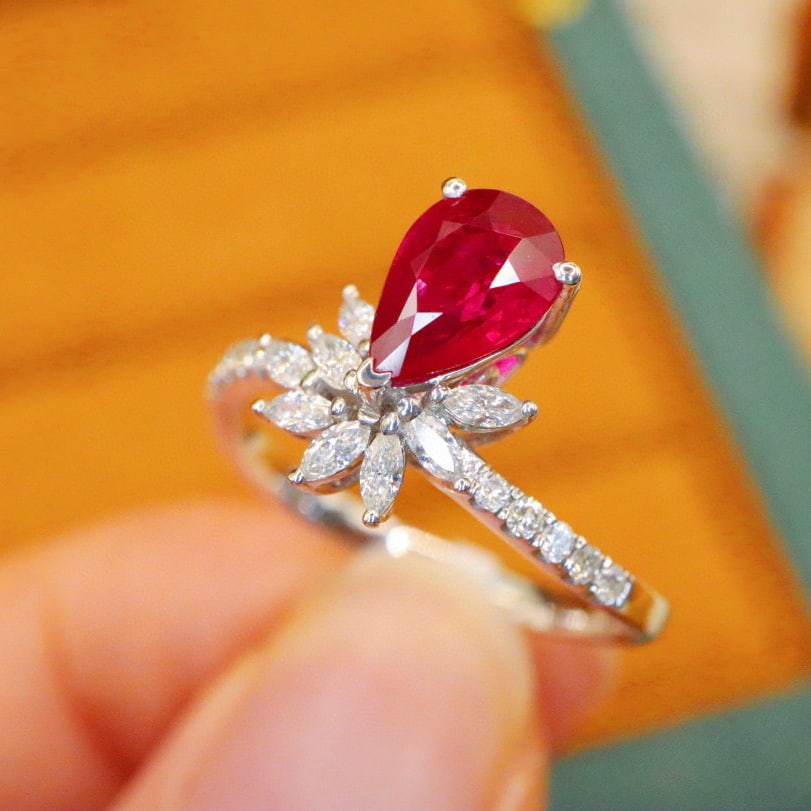 14k Gold 1.41 Ctw Natural Ruby & Diamond Ring - 2