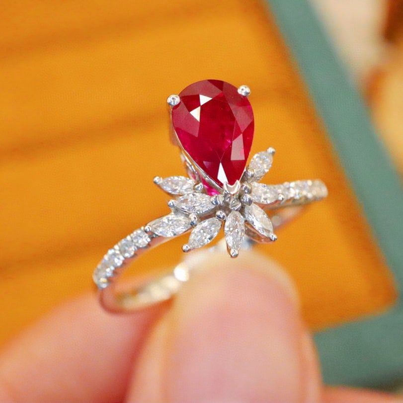 14k Gold 1.41 Ctw Natural Ruby & Diamond Ring - 3