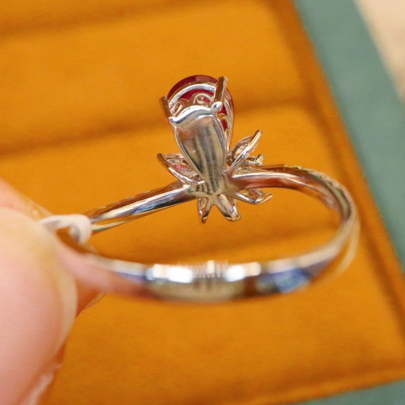 14k Gold 1.41 Ctw Natural Ruby & Diamond Ring - 4