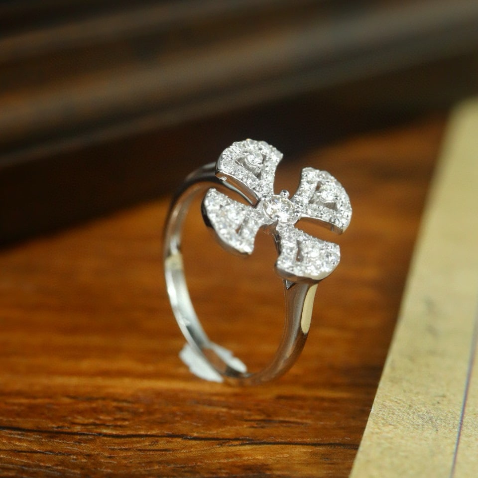 14k Gold 0.45 Ct Natural H Diamond Ring - 2