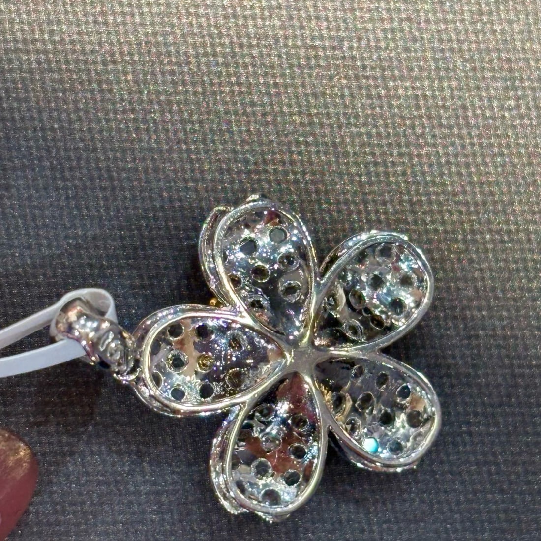 14k Gold 1 Ct Natural Sapphire & Sapphire Pendant( Without Chain ) - 4