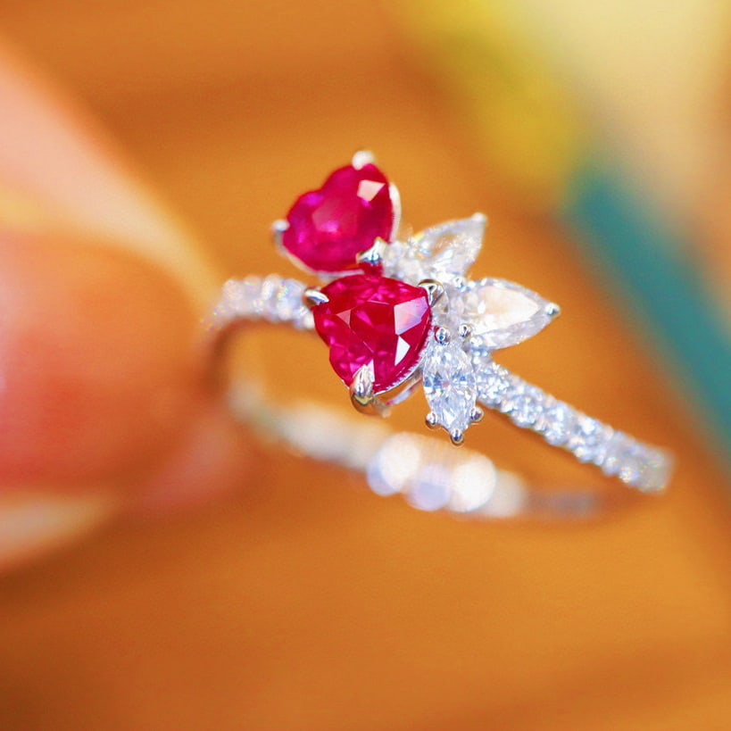 14k Gold 1.18 Ctw Natural Ruby & Diamond Ring - 3