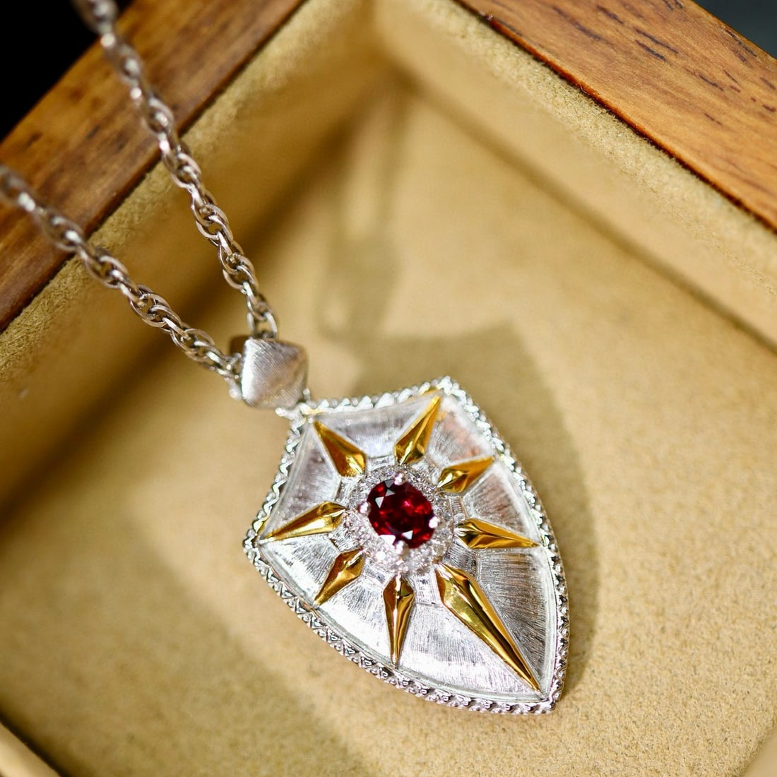14k Gold 0.30 Ctw Natural Ruby & Diamond Pendant( Without Chain ): Ref:230990382 // gold content:14k gold // main gemstone:ruby // shape:oval // carat weight:0. 25ct // color:red // treatment:natural // // adjacent gemstone 2 : diamond // shape:round // carat