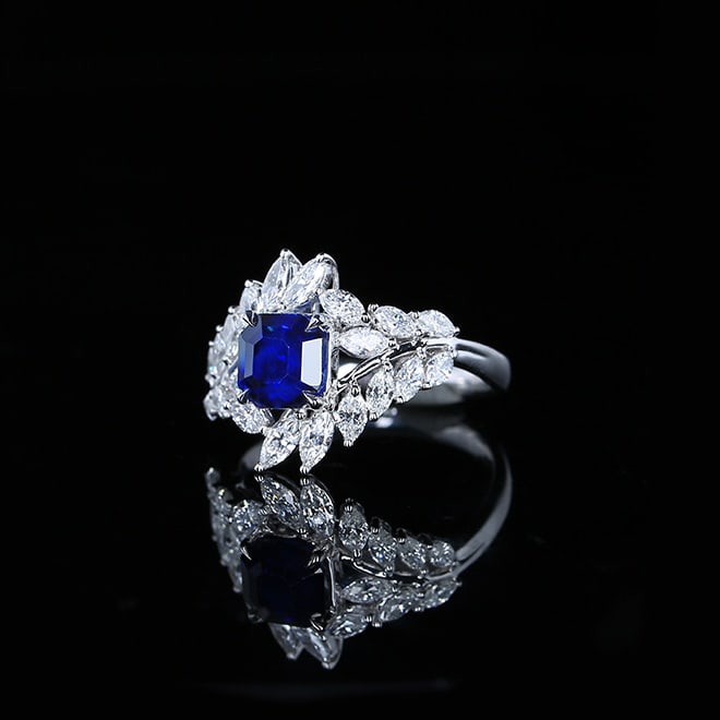 14k Gold 2.87 Ctw Natural Sapphire & Diamond Ring - 2