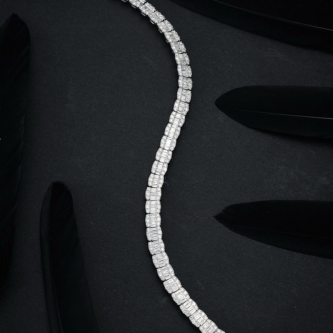 14k Gold 3.06 Ctw Natural H Diamond Bracelet - 2
