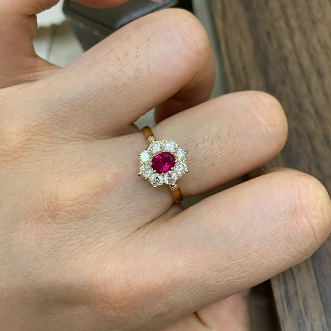 14k Gold 1.17 Ctw Natural Ruby & Diamond Ring/pendant( Without Chain ) - 4