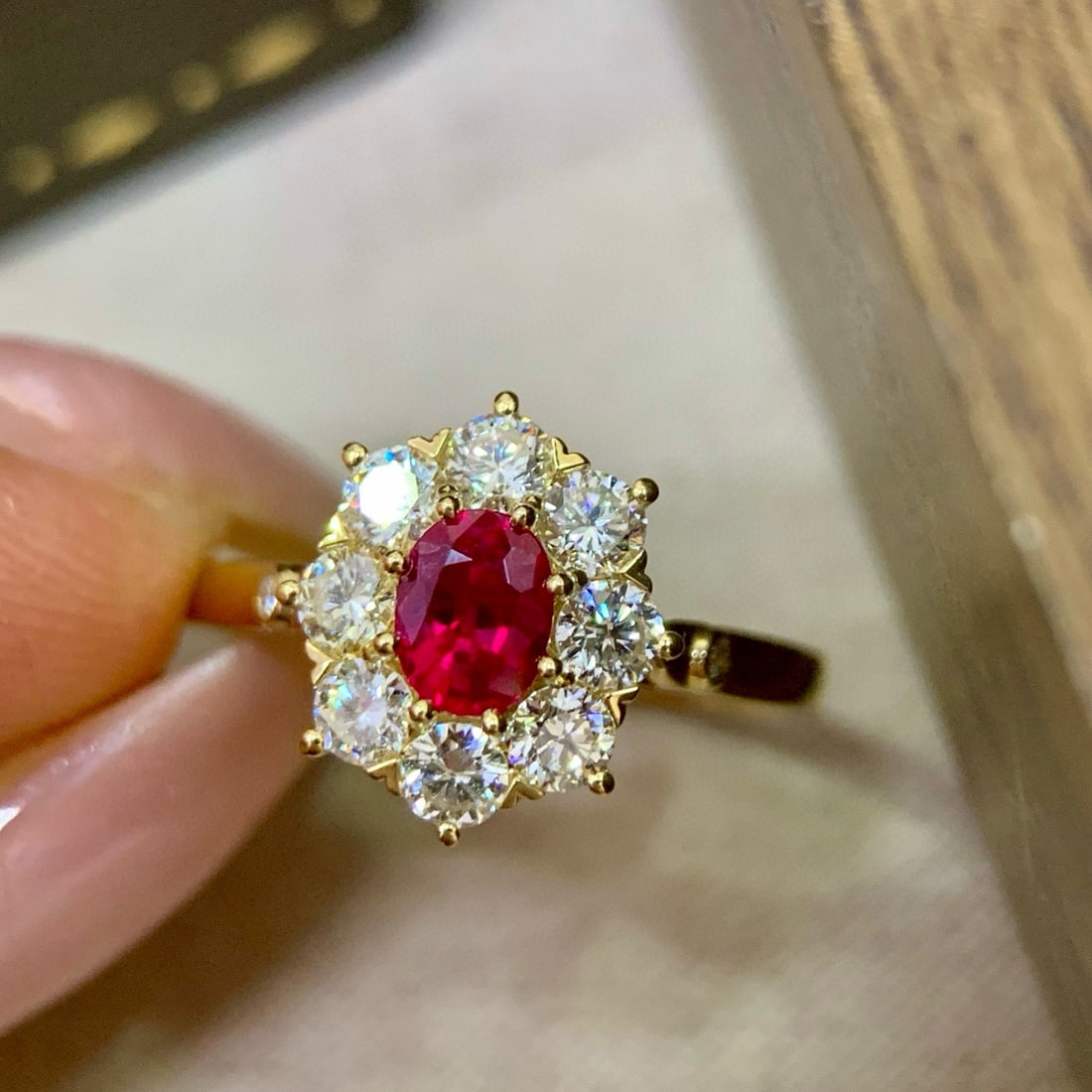 14k Gold 1.17 Ctw Natural Ruby & Diamond Ring/pendant( Without Chain ) - 5