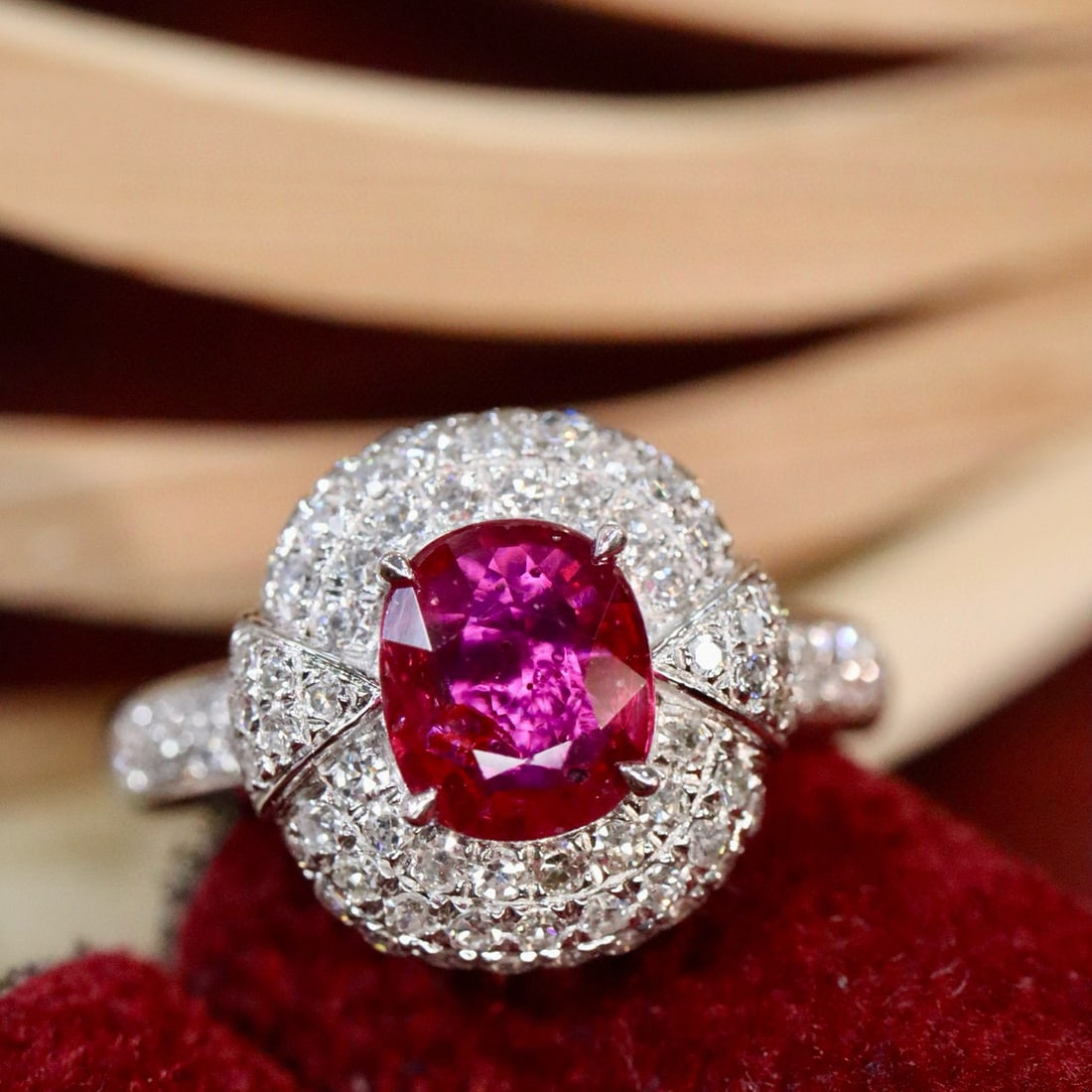 14k Gold 1.63 Ctw Natural Ruby & Diamond Ring - 3