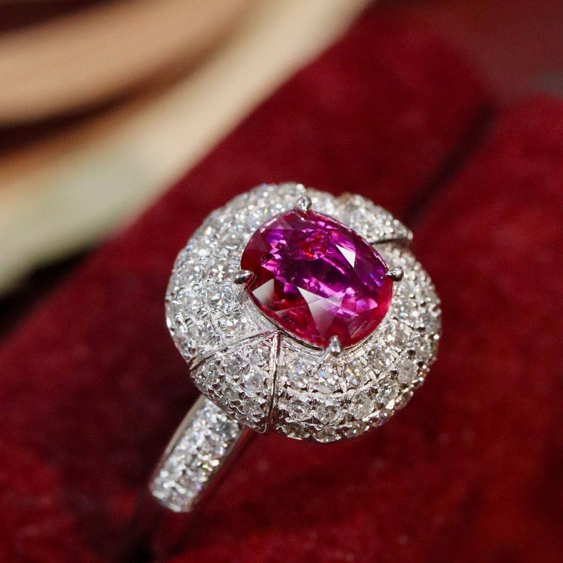 14k Gold 1.63 Ctw Natural Ruby & Diamond Ring - 5