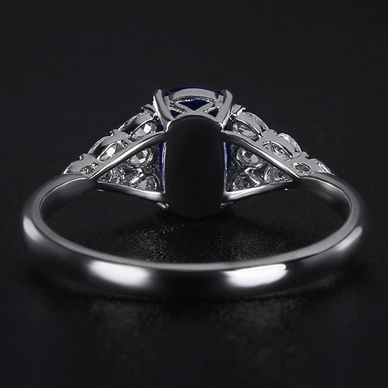 14k Gold 1.42 Ctw Natural Sapphire & Diamond Ring - 3