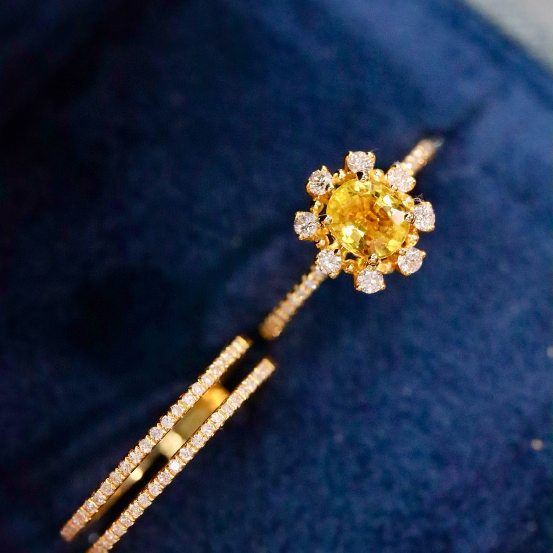 14k Gold 1.27 Ctw Natural Sapphire & Diamond Ring - 5