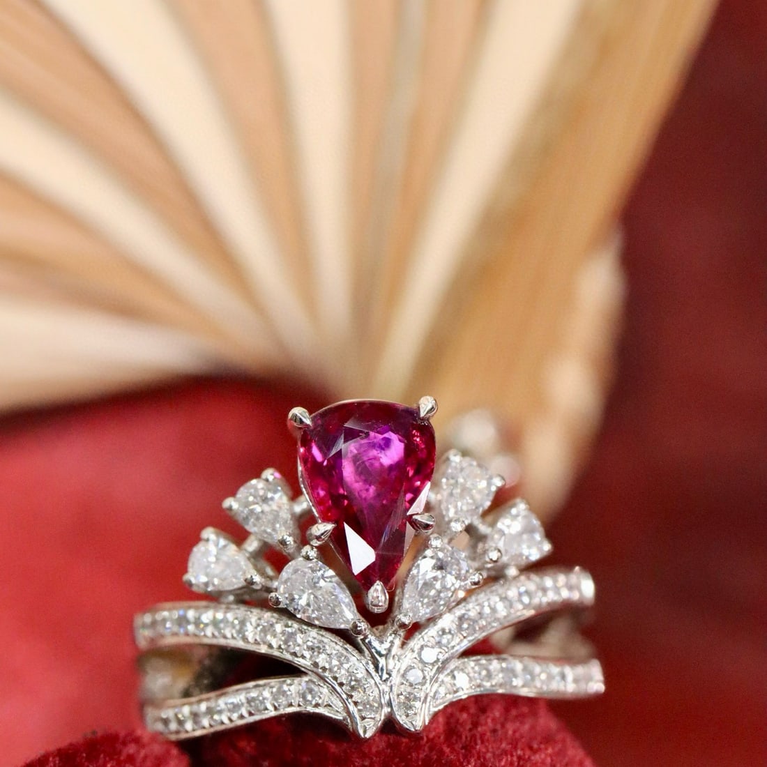 14k Gold 1.18 Ctw Natural Ruby & Diamond Ring - 2