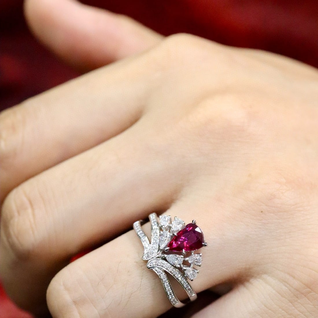 14k Gold 1.18 Ctw Natural Ruby & Diamond Ring - 3
