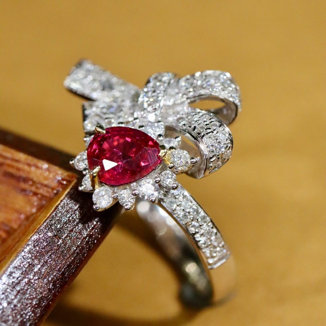 14k Gold 1.44 Ctw Natural Ruby & Diamond Ring - 2