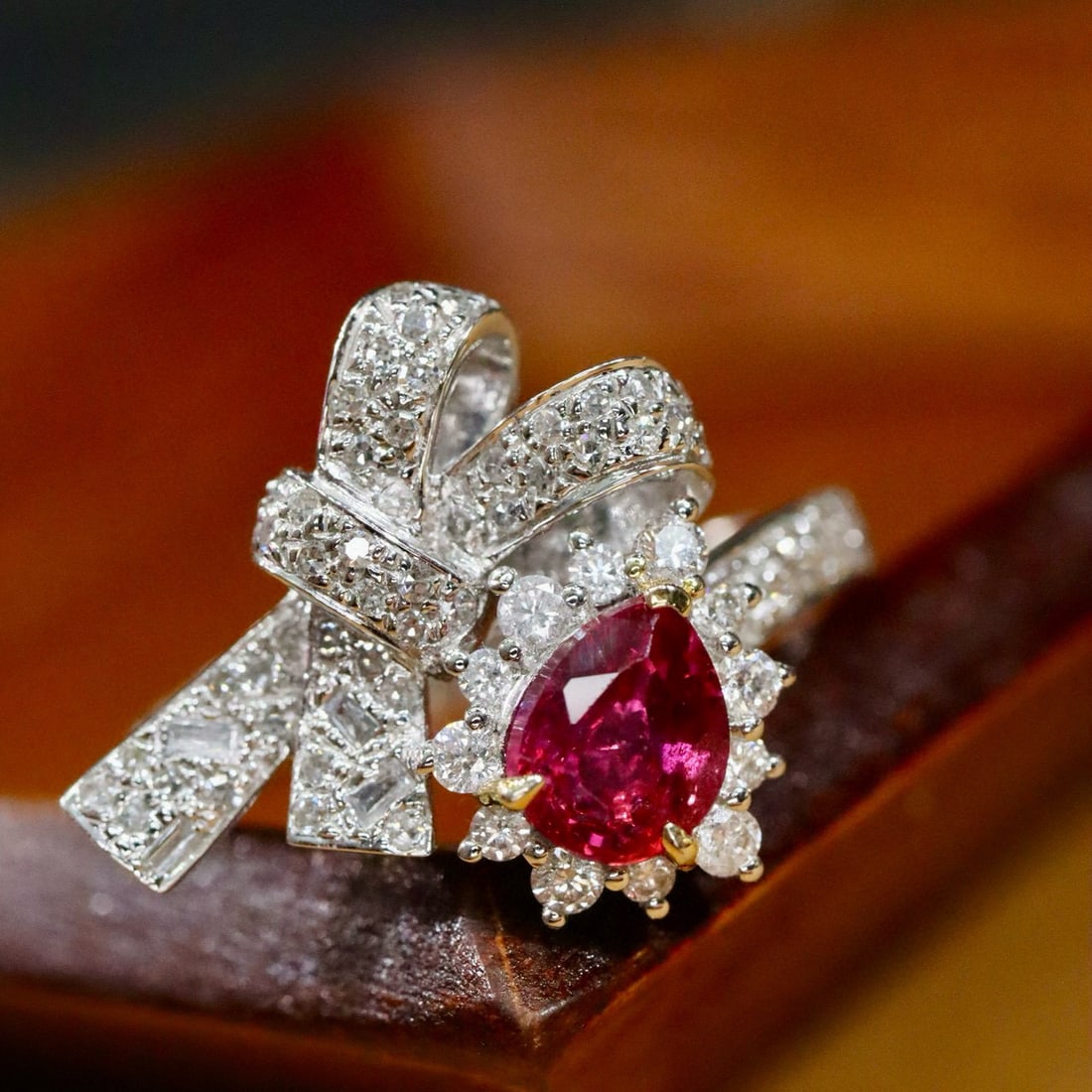 14k Gold 1.44 Ctw Natural Ruby & Diamond Ring - 4
