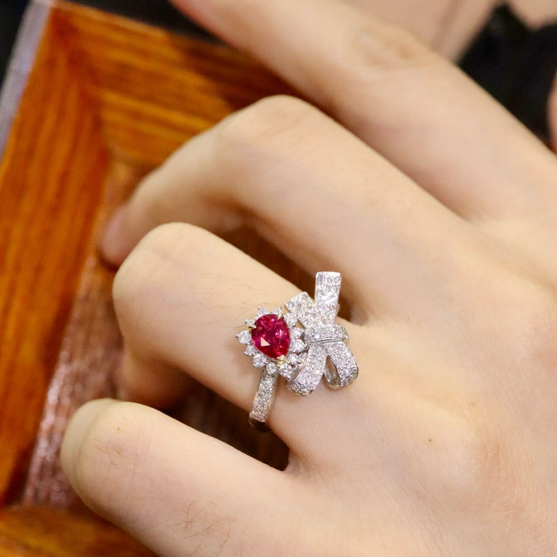 14k Gold 1.44 Ctw Natural Ruby & Diamond Ring - 5