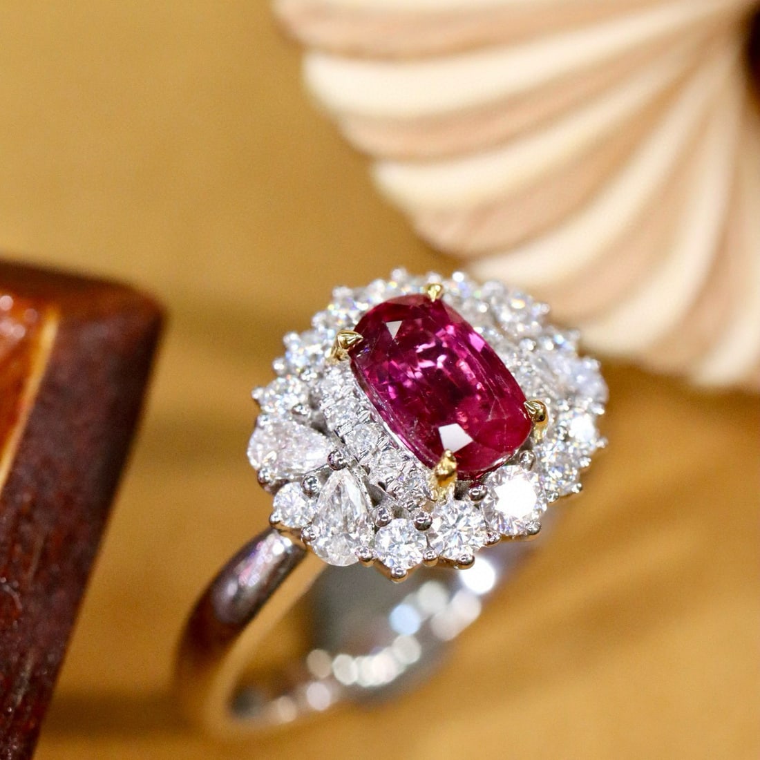 14k Gold 1.20 Ctw Natural Ruby & Diamond Ring - 3