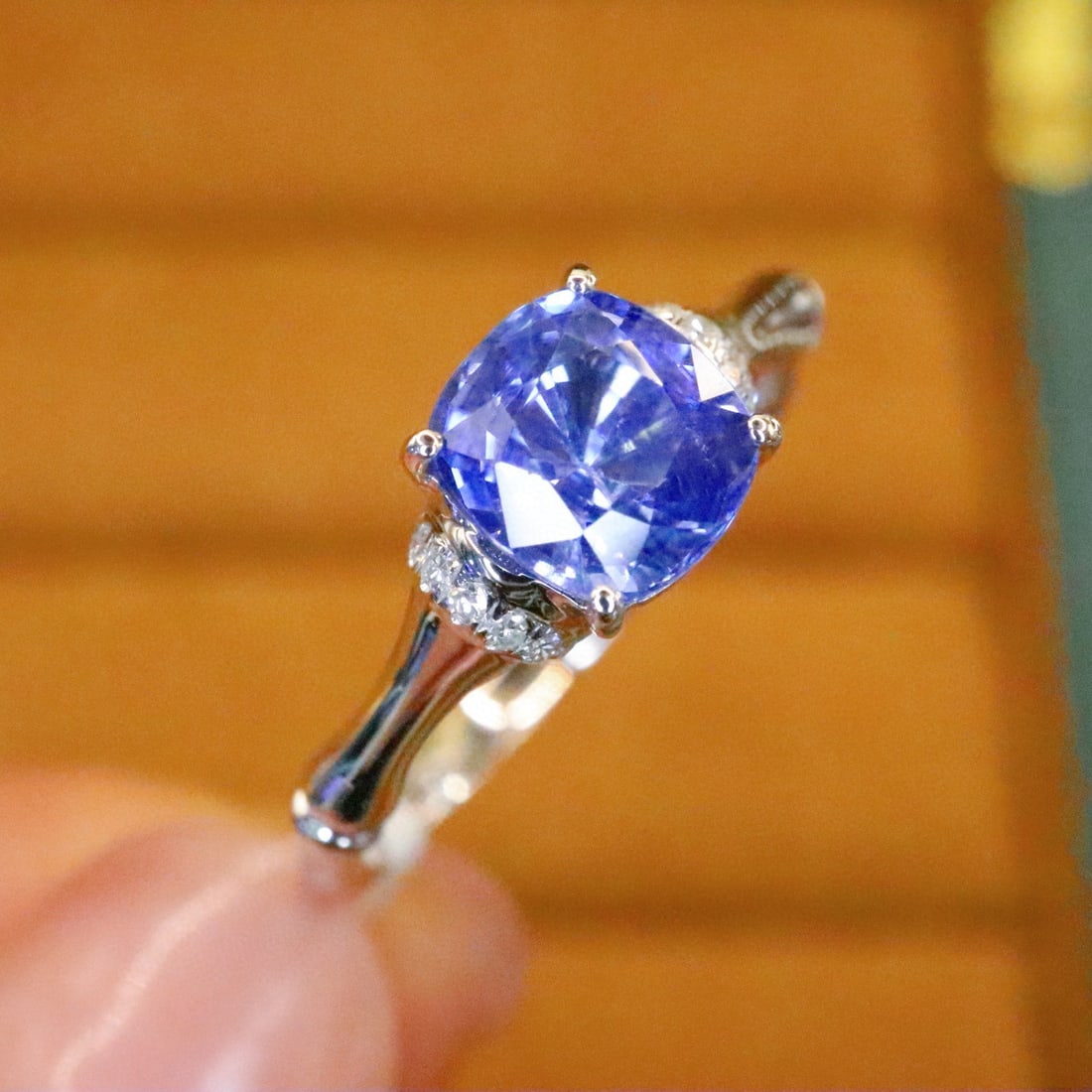 14k Gold 1.42 Ctw Natural Sapphire & Diamond Ring - 3