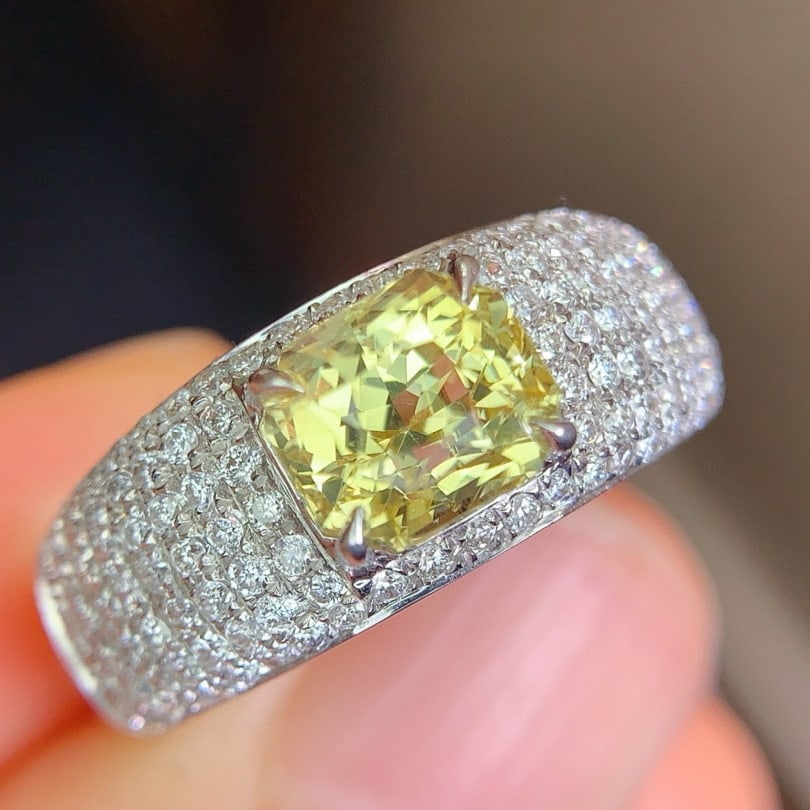 14k Gold 3.01 Ctw Natural Sapphire & Diamond Ring - 2