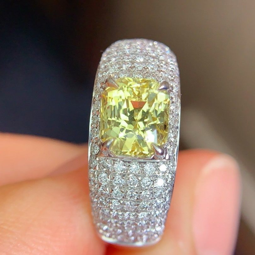 14k Gold 3.01 Ctw Natural Sapphire & Diamond Ring - 4