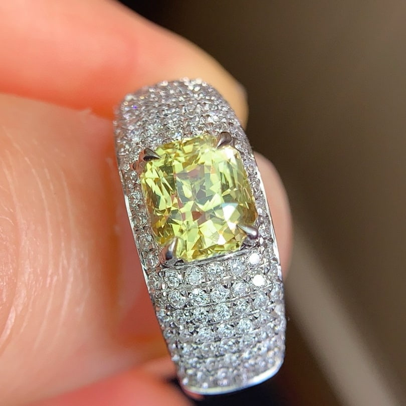 14k Gold 3.01 Ctw Natural Sapphire & Diamond Ring - 6