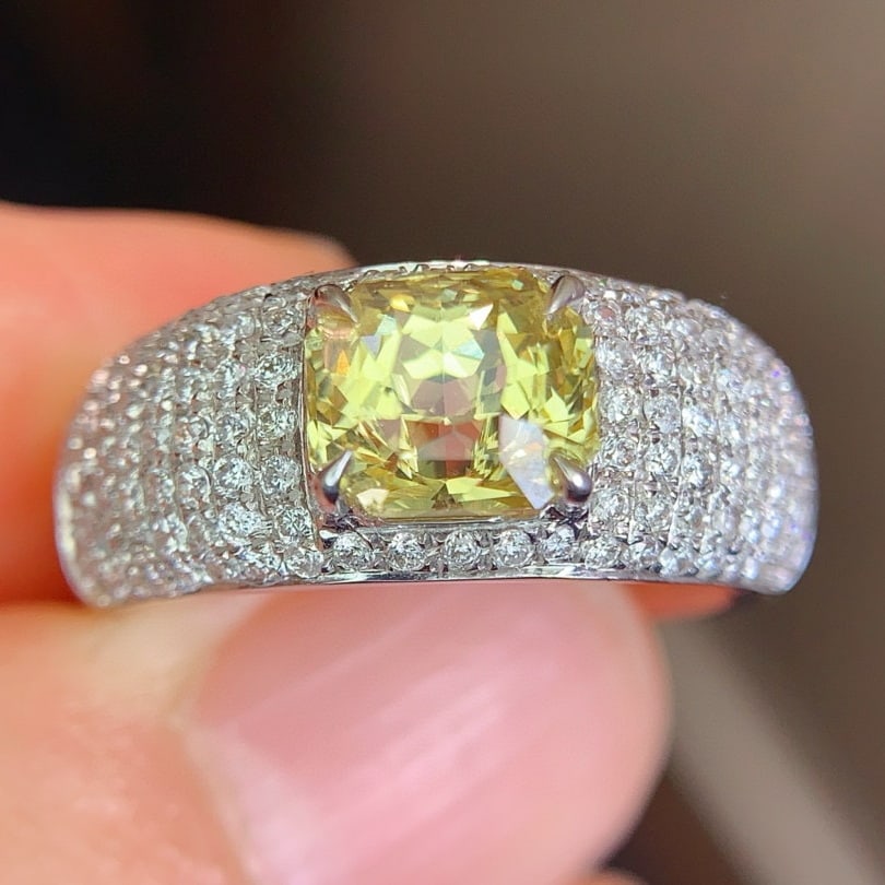 14k Gold 3.01 Ctw Natural Sapphire & Diamond Ring - 7