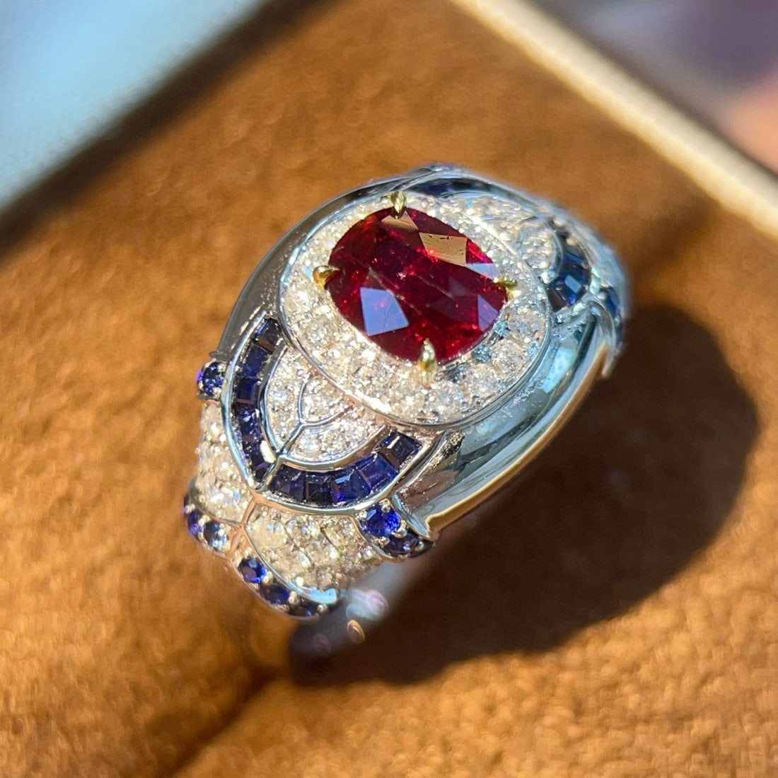 14k Gold 2.25 Ctw Natural Ruby & Diamond Ring - 5