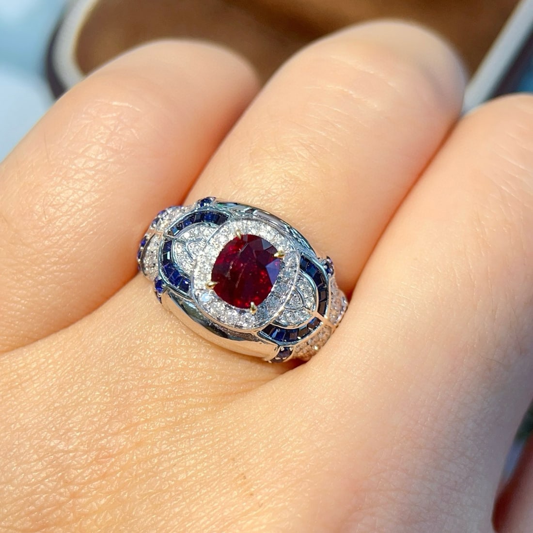 14k Gold 2.25 Ctw Natural Ruby & Diamond Ring - 6