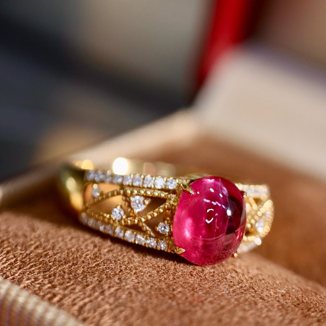 14k Gold 1.83 Ctw Natural Ruby & Diamond Ring - 5